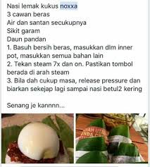 Nasi Lemak Kukus Nasi Lemak Food Recipes