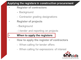 Cidb renewal, kuala lumpur, malaysia. Development Through Partnership Applying The Cidb Registers In Construction Procurement Based On Regulations Which Became Effective On 1 January 2009 Ppt Download