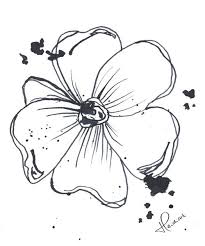 Black And White Flower Art Prints Black And White Flower Art Print Flower Prints Art Flower Art Drawing Flower Art