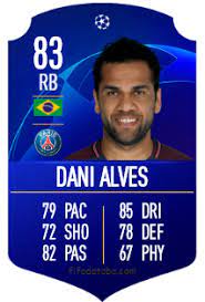 Redoutable dans son couloir, le latéral droit brésilien est la rampe de lancement numéro 1 de l'argentin, lionel messi. Daniel Alves Da Silva Fifa 19 Rating Card Price