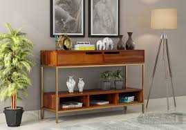 Check out our cheap console table selection for the very best in unique or custom, handmade pieces from our furniture shops. Buy Freesia Console Table Honey Finish Online In India Wooden Street