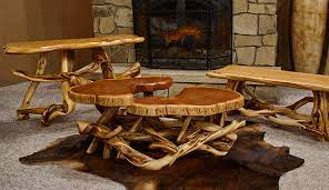 The metal base and wooden top are very striking and sure to receive many compliments. Twisted Juniper Coffee Table Colorado Classics