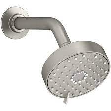 Kohler Awaken Vibrant Brushed Nickel 3 Spray Shower Head 2 Gpm 7 6 Lpm Lowes Com Shower Heads Fixed Shower Head Minimalist Baths