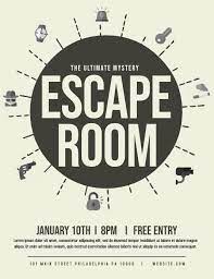 Escape Room Gaming Posters Escape Room Poster Template