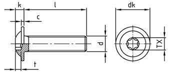 ISO 7380-2 Hexagon Socket Button Head Screw Ulf With Flange, 55% OFF
