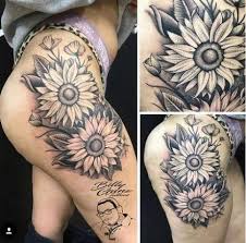 Pin By Terra Truesdale On Tattoo Thigh Tattoo Sunflower Tattoo Thigh Body Art Tattoos