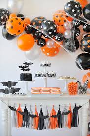 Browse this list, from outdoor porch ideas to ways to upgrade your mantel, window, and 78 diy halloween decoration ideas that are a mix of scary, cute, and everything in between. Halloween Party Decorations With Spooky And Cheerful Twists