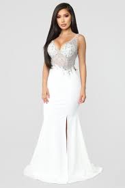 Night Under The Stars Embellished Gown Ivory Embellished Gown Wedding Dresses High Low Dresses
