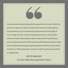 Testimonial From Keita Makino Web Development Intern Testimonials Greatful Thoughts