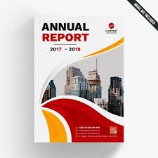 Download Annual Report Mockup With Wavy Shapes Annual Report Book Design Layout Cover Laporan