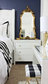 Best 25 Navy Gold Bedroom Ideas On Pinterest Blue And Gold Pertaining To 27 Inspirational Photos Of Black White Go Navy Gold Bedroom Gold Bedroom Home Decor