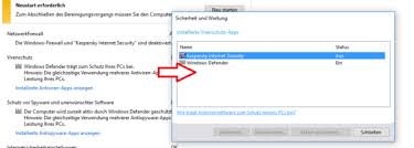 Windows 10 Defender Firewall Kaspersky Waren Deaktiviert Virenschutz Windows Defender