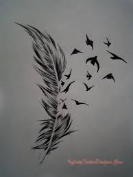 Birds Of The Same Feather Feather Tattoo 4 Feather With Birds Tattoo Feather Tattoo Meaning Feather Tattoo Design