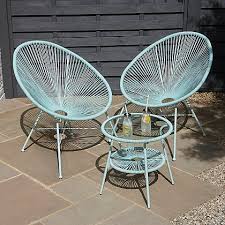 Camden 3 Piece Bistro Set Duck Egg Home Garden George In 2020 3 Piece Bistro Set Outdoor Patio Decor Bistro Set