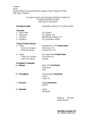 Nurul iman gedung asri tahun pelajaran 2018/2019. Lampiran I Sk Panitia Unbk 2018 Draft