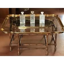 Vintage Chinoiserie Baker Furniture Faux Bamboo Brass And Glass Coffee Table In 2020 Glass Coffee Table Baker Furniture Bamboo Coffee Table