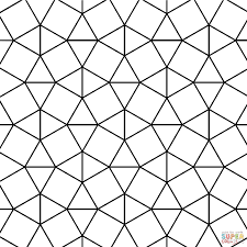 Tessellation With Triangle And Square Tiling Tessellation Patterns Geometric Patterns Drawing Coloring Pages