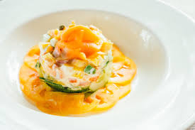 Next to smoked salmon, place ¼ sliced avocado. Smoked Salmon Salad On White Plate 2032813 Stock Photo At Vecteezy
