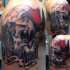 It's not my typical style so i started researching to get inspired and found some tattoo artist that i absolutely love! Little Red Riding Hood Loves The Big Bad Wolf By Cat Johnson Tattoonow