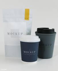 Download Premium Image Of Packaging Mockup For A Coffee Shop 525559 Coffee Shop Branding Coffee Cup Design Coffee Shop
