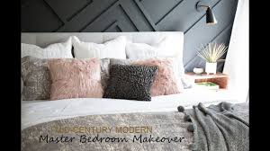 In this kind of design, you don't need a bunch of ornate embellishments. Mid Century Modern Master Bedroom Makeover Youtube