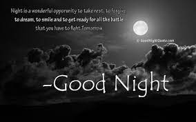 Good Night Inspirational Quote To Get Ready For Tomorrow Good Night Quotes Images Good Night Quotes Good Night Love Quotes