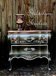 Try these clever painted furniture ideas to create your own custom pieces. 25 Metallic Painted Furniture Ideas Salvaged Inspirations