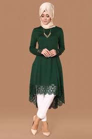 C M N Lazer Kesim Peplum Tunik Pl670 Zumrut 1 Hijabi Fashion Muslim Fashion Muslimah Fashion