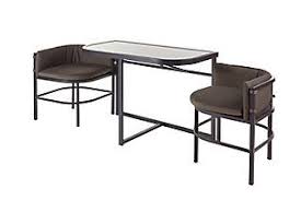 Hampton Bay Brookside 3 Piece Patio Bistro Set With Dark Charcoal Cushion The Home Depot Canada Bistro Set Bistro Table Home