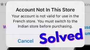 Fix Account Not In This Store Your Account Is Not Valid For Use In The App Store Error In Ios Iphone Youtube