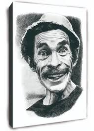 Ron Damon Don Ramon Poster Artesanal Blanco Y Negro
