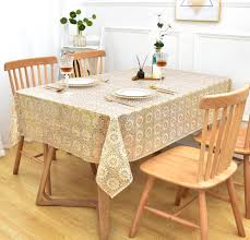 2220 highway 70 se #220 hickory, nc 28602. Rally Home Goods Vinyl Rectangular Tablecloth With Stamping Gold Waterproof Wipeable Plastic Cover For Outdoor And Home Kitchen Luxury Gold Floral Patterns 55 X 70 Inch Seats 4 6 Walmart Com Walmart Com