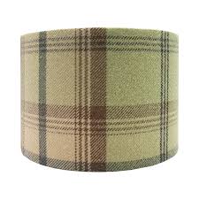 Freshen up a lamp you already own and add a cool and relaxing accent to a living room, bedroom, or kitchen with a green lampshade. Balmoral Sage Tartan Drum Lampshade Lampshade Barn