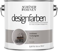 Schoner Wohnen Farbe Farbe Designfarben Zeitloses Vulkangrau Nr 3 Feinmatt 2 5 L Online Kaufen Otto