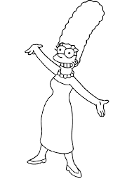 49 desenhos de os simpsons para pintar/colorir. Desenhos De Marge Simpson Para Colorir