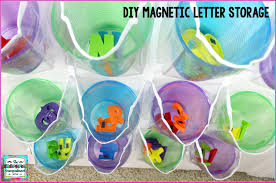 20+ ways to use magnetic letters. Diy Magnetic Letter Storage The Kindergarten Smorgasboard