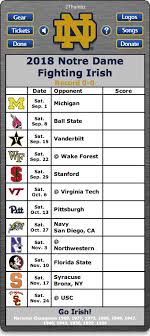2018 Notre Dame Fighting Irish Football Schedule Dashboard Widget For Mac Os X Alabama Crimson Tide Fussball Spielplan Roll Tide Alabama