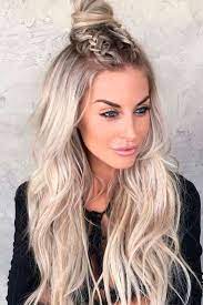 Half Up Half Down Hairstyles Don T Have To Be The Same Old Thing Everydayfacebookgoogle In Long Hair Trends Down Hairstyles For Long Hair Braids For Long Hair