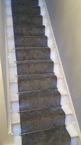 Fit the carpet runner first and start fitting the brackets from the bottom step upwards. 20 Perfect Home Stair Design With Light That Very Beautiful Stair Runner Carpet Grey Carpet Runner Carpet Stairs
