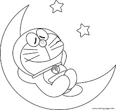 Adorable puppy coloring pages (24). Doraemon On Moon B679 Coloring Pages Printable