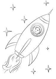 Boy Astronaut Flying In A Space Rocket Coloring Page From Spaceships Category Select F Space Coloring Pages Coloring Pages Inspirational Planet Coloring Pages