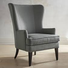 Asher Armchair Gray Grey Armchair Wingback Chair Big Comfy Chair