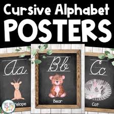 Pre cursive a4 posters alphabet tracing display. Printable Cursive Classroom Alphabet Worksheets Tpt