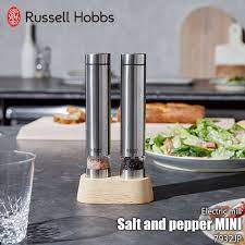 楽天市場 楽天市場ランキング1位獲得 russell hobbs ラッセルホブス salt and pepper mill mini 電動ミル ソルト ペッパー ミニ 7932jp ミル 電動ミル 胡椒挽き 岩塩挽き ペッパーミル スパイスミル ソルトミル セラミック刃 unlimit セレクトショップ ペッパー