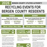 Recycling Events for Bergen County Residents