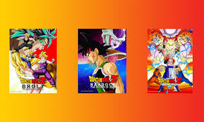 Set of four (4) holographic frieza force propaganda postcards; Dragon Ball Z In Movie Theaters Fathom Events