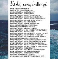 Maybe you would like to learn more about one of these? Thirty Day Song Challenge Thirty Day Song Challenge Wattpad