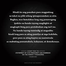 Maybe you would like to learn more about one of these? Malacanang To Robredo Prove Massacre Claim Behind Calabarzon Deaths
