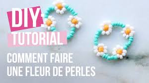 La méthode générale de savoir comment faire des bracelets avec des perles consiste à encapsuler des perles avec des cordons épais sur deux côtés et collier de perles avec des fils minces au milieu de tressage de forme huit. Bijoux A Faire Soi Meme Comment Faire Une Fleur De Perles Diy Youtube