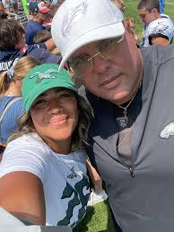 Eagles fan Patrick Driscoll got the autographed jersey from AJ Brown!